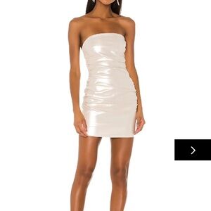 Elegant Strapless Cream Dress